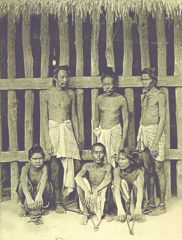 Photograph of Burmese convicts from Alice Hart, Picturesque Burma, Past and Present [1897]